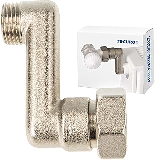 tecuro S-Anschluss Heizkörper 50 mm Höhenausgleich mit Eurokonus, DN 15 (1/2“) AG x DN 20 (3/…