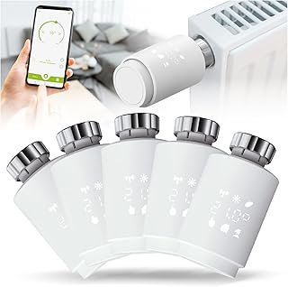 Olympia HT-02Y Smart Thermostat WiFi | Heizkörperthermostat Smart mit Tuya-App, Alexa & Google |…