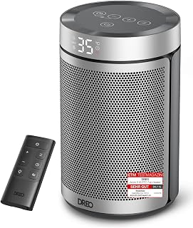 Dreo Energiesparender Heizlüfter, 34 dB Leiser 1500W Elektrischer PTC Keramik, Thermostat, Über…