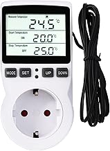 RUIZHI Digitaler Temperaturregler Steckdosen Heizung Kühlen Thermostat 250V mit Fühler Steckdos…