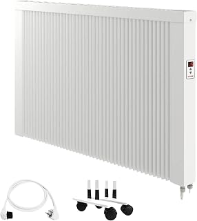 Flächenspeicherheizung Mobile areo direct 1950 Watt – simples Thermostat – mit Laufrollen und Wi…
