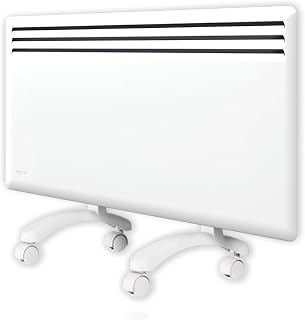 Elektrische Konvektorheizung Nobø NFK4N 1000W inkl. Rollen und Wandmontage, Weiß, Smart-Thermos…