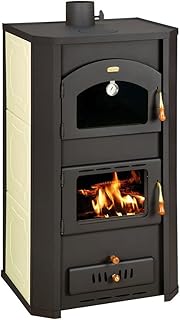 Kaminofen Wasserführend mit Backofen Prity FG W20 23kW, Holzofen, Grafit-shwarz, One Size