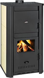 Wasserführender Kaminofen Modell WD W29 D 31,5 kW (22,1 + 9,4 kW) – Holzofen mit Wassertasche …