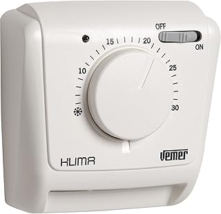 VEMER VE021200 KLIMA SI – Mechanischer Raumthermostat, Heizungsthermostat, Thermostat mit Betrieb…