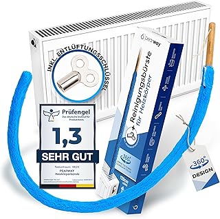 PEARWAY Heizungsbürste inkl. Entlüftungsschlüssel I Die ideale Vorbereitung für die Heizperio…