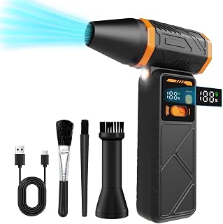 Electric Air Duster,210000RPM Super Power Cordless Elektrische Staubgebläse,100-Gang,Unendlich V…