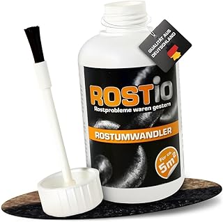 Rostio Rostumwandler 250 ml – mit Pinsel – Rostkonverter & Grundierung – für Auto, Stahl &…