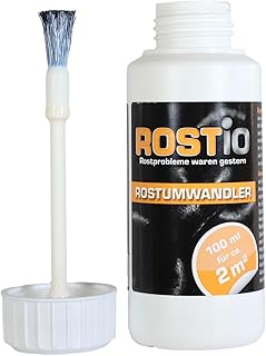 Rostio Rostumwandler 100 ml – mit Pinsel – Rostkonverter & Grundierung – für Auto, Stahl &…