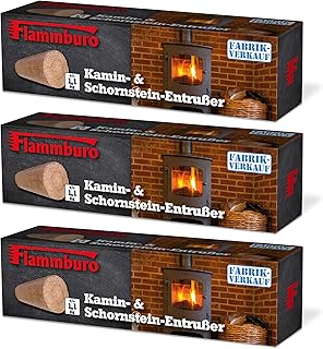 FLAMMBURO Entrußerblock – 3er Pack – Entrusser zum Entfernen von Ruß im Herdfeuer, Kaminofen un…