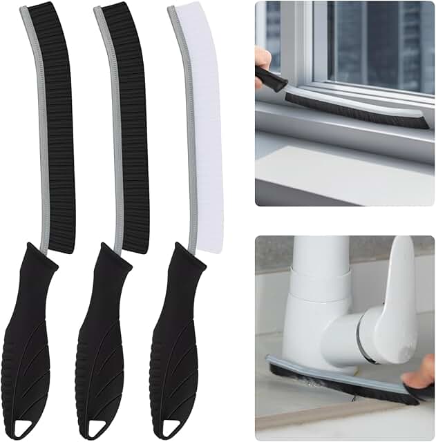 KMOSENIA Reinigungsbürste – Spaltreinigungsbürste, Hartborsten Ecken Reinigungsbürste, Bad Rei…