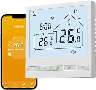 BEOK CONTROLS Thermostat Fussbodenheizung, Raumthermostat Fußbodenheizung WLAN für Wasser Heizu…