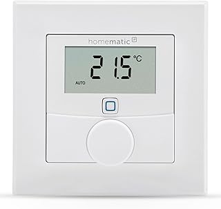 Homematic IP Smart Home Wandthermostat mit Luftfeuchtigkeitssensor, digitales Thermostat Heizkör…