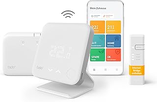 tado° smart home Thermostat (Funk) – Wifi Starter Kit V3+ mit Standfuß – digitale Heizungss…