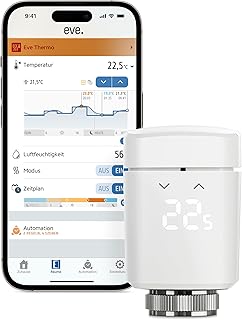 Eve Thermo (Matter): Smartes Heizkörperthermostat, LED-Display, Heizkosten sparen, funktioniert …