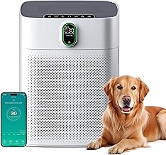 MERONTE Luftreiniger für Zuhause & Raucherräume, Allergikerfreundlich, HEPA Filter Gegen Staub …