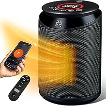 LEBENLANG Keramik Heizlüfter energiesparend leise – inkl. App & WiFi, Fernbedienung | 2000W Elek…