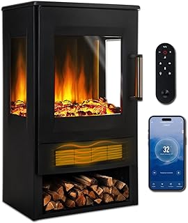 Ambiness Elektrokamin | 2 Heizstufen | 900W – 2000W | viele Modelle | LED – 3D Flammeneffekt mit …