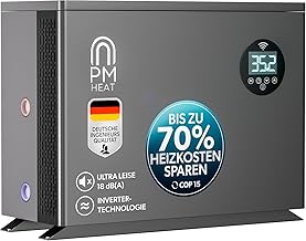 poolomio® Wärmepumpe Pool 20 bis 55m³ | Effiziente Full Inverter Wärmepumpe Invermo 9,5 kW mi…