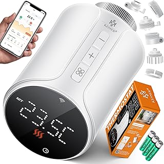 KESSER® Heizkörperthermostat 4er Set WiFi Heizungsregler | Heizungsthermostat WLAN mit Smart Ho…