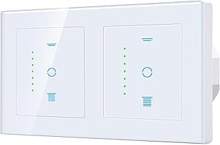 SMARTERCURRY [Gen6.1] 2 Fach WLAN Rolladenschalter, Smart Prozentgenaue Steuerung Jalousieschalte…