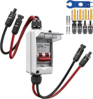 AIFIZO Leitungsschutzschalter PV DC Trennschalter PV Anlage 2P 32A DC500V mit Kabel IP65 wasserdi…