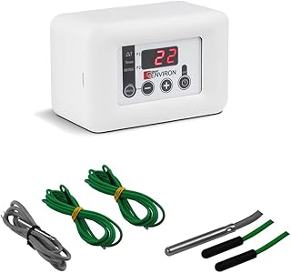 ENVIRON– TC110 Solarsteuerung mit Fühler Set | 3 Anlageschemen | Regler Temperaturdifferenzreg…