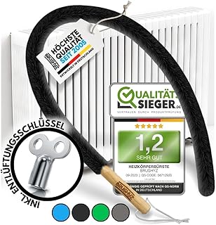 BRUSHYZ® Heizkörperbürste lang 115cm [Note 1,2] inkl. Entlüftungsschlüssel I Heizungsbürste…