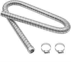 WYYFXY® Auto Abgasrohr Standheizung 24mm × 100cm Abgasschlauch Standheizung Edelstahl Dual-Laye…