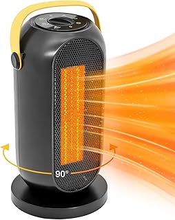 Heizlüfter, Elektrische Heizlüfter Energiesparend 1200W, PTC Keramik Heizlüfter Überhitzungs-…