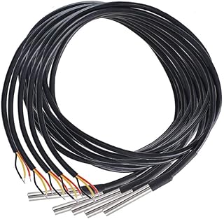 Hailege 5pcs Temperatursensor Temperaturfühler Edelstahl Paket Wasserdicht