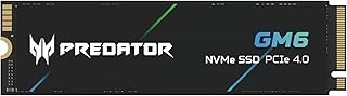 acer Predator GM6 1 TB M.2 NVMe SSD PCIe 4.0, Lesegeschwindigkeit bis zu 7200 MB/s, professionell…